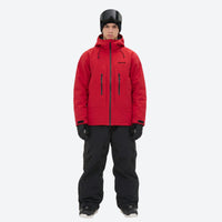 
                  
                    Men's breathable ski jacket with quilted lining - red jacket with black pants, for cold-weather winter sports
                  
                
