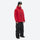 Men's 3-layer snowboard jacket and pants - red jacket with black pants, for skiing and snowboarding