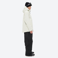 
                  
                    Men's breathable ski jacket with quilted lining - white jacket with black pants, for resort and backcountry days
                  
                