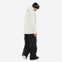 
                  
                    Men's waterproof 3L snow jacket and pants series - white jacket with black pants, for cold-weather winter sports
                  
                
