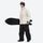Men's breathable ski jacket with quilted lining - white jacket with black pants, for powder and piste riding