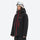 Breathable ski jacket with quilted lining - black jacket, on-model three-quarter front view, for cold-weather winter sports