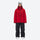 Unisex waterproof 3L snow jacket and pants series - red jacket with black pants, for cold-weather winter sports