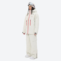 
                  
                    Breathable ski jacket with quilted lining - white jacket with white pants, for skiing and snowboarding
                  
                