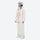 Breathable ski jacket with quilted lining - white jacket with white pants, for skiing and snowboarding