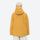 Breathable ski jacket with quilted lining - mustard yellow jacket, on-model back view, for powder and piste riding