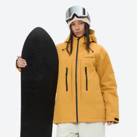 
                  
                    Breathable ski jacket with quilted lining - mustard yellow jacket, for cold-weather winter sports
                  
                