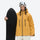 Breathable ski jacket with quilted lining - mustard yellow jacket, for cold-weather winter sports
