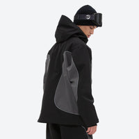 
                  
                    Men's waterproof 3L snow jacket and pants series - black gray colorblock jacket, for resort and backcountry days
                  
                