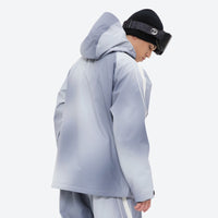 
                  
                    Men's waterproof 3L snow jacket and pants series - light gray gradient, for resort and backcountry days
                  
                
