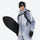 Men's gradient print breathable ski jacket set - light gray gradient, for skiing and snowboarding