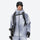 Men's gradient print breathable ski jacket set - light gray gradient jacket with gradient pants