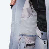 
                  
                    Men's 3-layer snowboard jacket and pants - light gray gradient, interior lining close-up detail, for skiing and snowboarding
                  
                