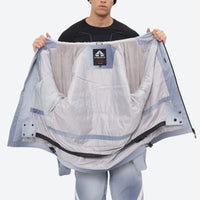 
                  
                    Men's gradient print breathable ski jacket set - light gray gradient, 3-layer waterproof breathable fabric
                  
                