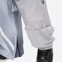 
                  
                    Men's waterproof 3L snow jacket and pants series - light gray gradient snow pants, for resort and backcountry days
                  
                