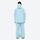 Men's waterproof 3L snow jacket and pants series - ice blue jacket with ice blue pants, for cold-weather winter sports