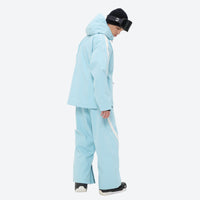 
                  
                    Men's gradient print breathable ski jacket set - ice blue jacket with ice blue pants, for skiing and snowboarding
                  
                