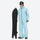 Men's 3-layer snowboard jacket and pants - ice blue jacket with ice blue pants, for cold-weather winter sports