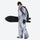 Men's 3-layer snowboard jacket and pants - light gray gradient jacket with gradient pants, for resort and backcountry days