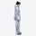 Men's 3-layer snowboard jacket and pants - light gray gradient jacket with gradient pants, for skiing and snowboarding
