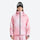 Men's 3-layer snowboard jacket and pants - pink gradient, on-model full-body front view, for resort and backcountry days