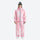 Men's 3-layer snowboard jacket and pants - pink gradient jacket with pink pants, for cold-weather winter sports