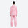 Men's gradient print breathable ski jacket set - pink gradient jacket with pink pants, for resort and backcountry days