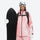 Women's 3-layer snowboard jacket and pants - pink gradient jacket, for powder days and winter commute