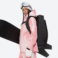 
                  
                    Women's waterproof 3L snow jacket and pants - pink gradient jacket, for cold-weather winter sports
                  
                