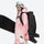Women's waterproof 3L snow jacket and pants - pink gradient jacket, for cold-weather winter sports