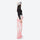 Women's 3-layer snowboard jacket and pants - pink gradient snow pants with black top, for cold-weather winter sports
