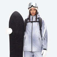 
                  
                    Women's gradient print breathable ski jacket set - lavender gradient jacket, for powder days and winter commute
                  
                