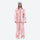 Women's 3-layer snowboard jacket and pants - pink gradient jacket with pink gradient pants, for skiing and snowboarding