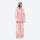 Women's 3-layer snowboard jacket and pants - pink gradient jacket with pink gradient pants, for cold-weather winter sports