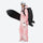Women's gradient print breathable ski jacket set - pink gradient jacket with pink gradient pants