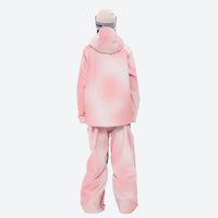 
                  
                    Women's gradient print breathable ski jacket set - pink gradient jacket with pink gradient pants, for resort and street wear
                  
                