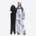 Women's gradient print breathable ski jacket set - lavender gradient jacket with lavender gradient pants