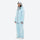 Women's waterproof 3L snow jacket and pants - ice blue jacket with ice blue pants, for resort and street wear