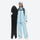 Women's 3-layer snowboard jacket and pants - ice blue jacket with ice blue pants, for skiing and snowboarding