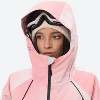 
                  
                    Women's gradient print breathable ski jacket set - pink gradient jacket, for cold-weather winter sports
                  
                