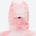 Women's 3-layer snowboard jacket and pants - pink gradient jacket, back hood close-up detail, for skiing and snowboarding