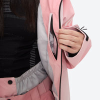 
                  
                    Women's gradient print breathable ski jacket set - pink gradient jacket, gradient print slope style
                  
                
