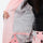 Women's waterproof 3L snow jacket and pants - pink gradient jacket, 3-layer waterproof breathable fabric