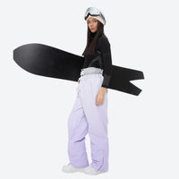 
                  
                    Women's 3-layer snowboard jacket and pants - lavender snow pants, for skiing and snowboarding
                  
                