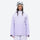 Women's waterproof 3L snow jacket and pants series - lavender, on-model full-body front view, for skiing and snowboarding