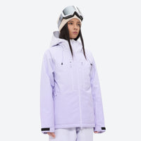 
                  
                    Women's waterproof 3L snow jacket and pants series - lavender, for cold-weather winter sports
                  
                