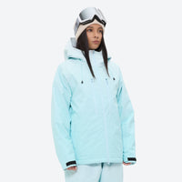 
                  
                    Women's waterproof 3L snow jacket and pants series - mint ice blue, for resort and backcountry days
                  
                