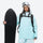 Women's breathable ski jacket set in pastel colors - mint ice blue, for cold-weather winter sports
