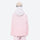 Women's breathable ski jacket set in pastel colors - light pink, on-model back hood view, for cold-weather winter sports