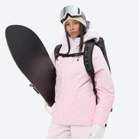 
                  
                    Women's waterproof 3L snow jacket and pants series - light pink, for cold-weather winter sports
                  
                